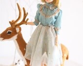 jiajiadoll- lace blue dream dress fit momoko or misaki or blythe