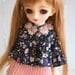 jiajiadoll -navy blue flower bowknots shirts for YOSD 1/6 BJD