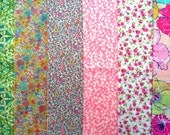 Liberty fabric strips PASTEL  -  6 Liberty of London Tana Lawn  2.5" x 50" strips  - Perfect for Scrappy Trip Quilts