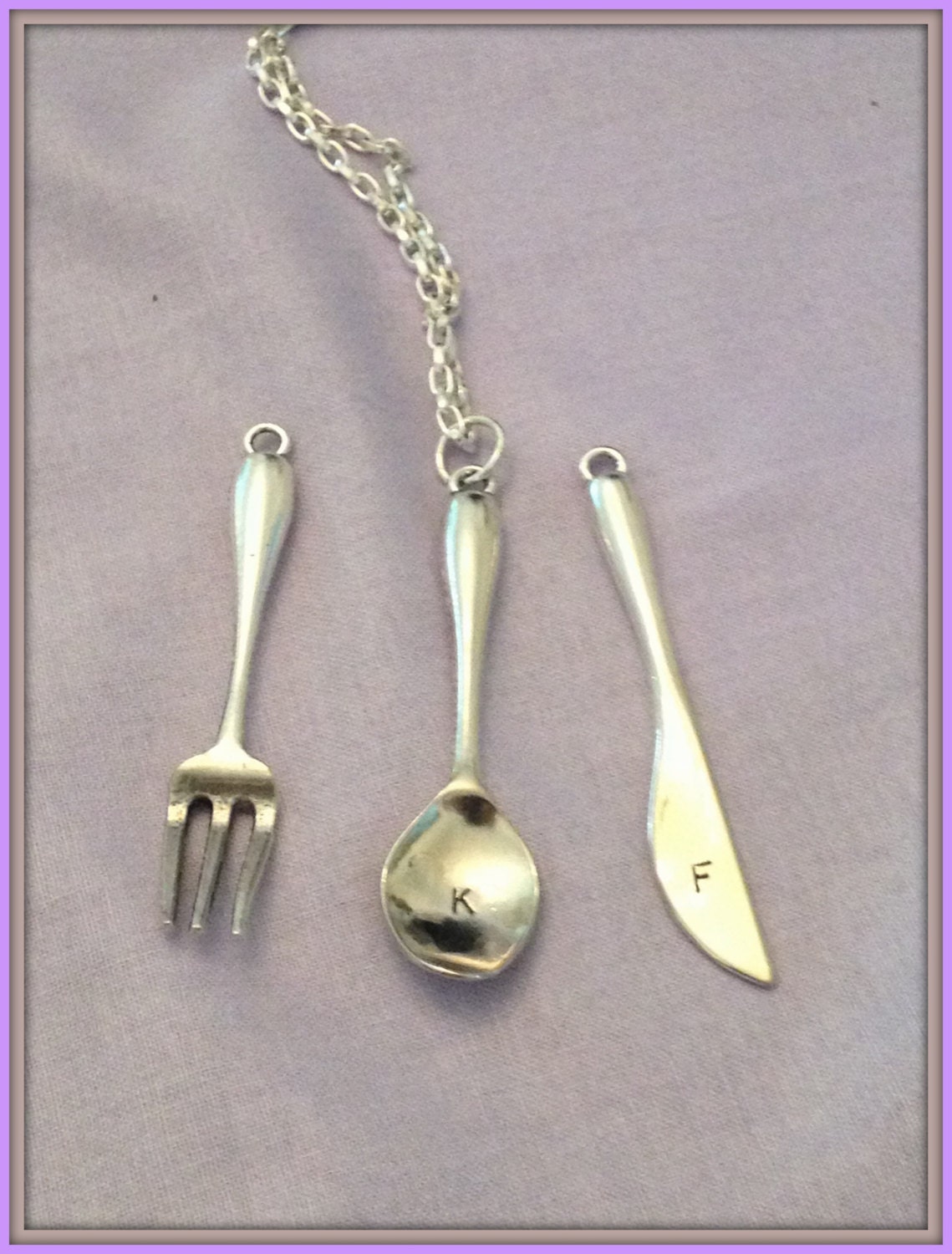 Knife, Fork or Spoon Necklace Stainless Steel