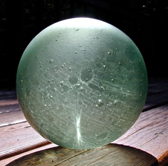 Glass Fishing Floats Collectibles, Jade Chameleon, Nautical Decor, Antique, Ocean Decor, Maritime, Coastal Decor, Beach Cottage Decor