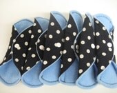 Black and White Polkadot Regular Cloth Pad and Pantyliner Starter Pack
