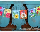 MINI Paper Blessings Banner - Prayer Flags with Art by Regina Lord