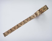 Cute Victorian Design Pattern Black And Copper Washi Paper Deco Tape
