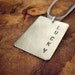 Personalized necklace - Hand stamped jewelry - Lucky tag necklace