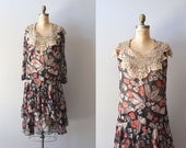 vintage 20s dress / chiffon 1920s dress / Tea with Satie dress