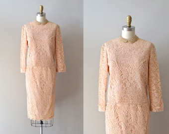 lace 60s dress / 1960s dress / Decalogue dress set