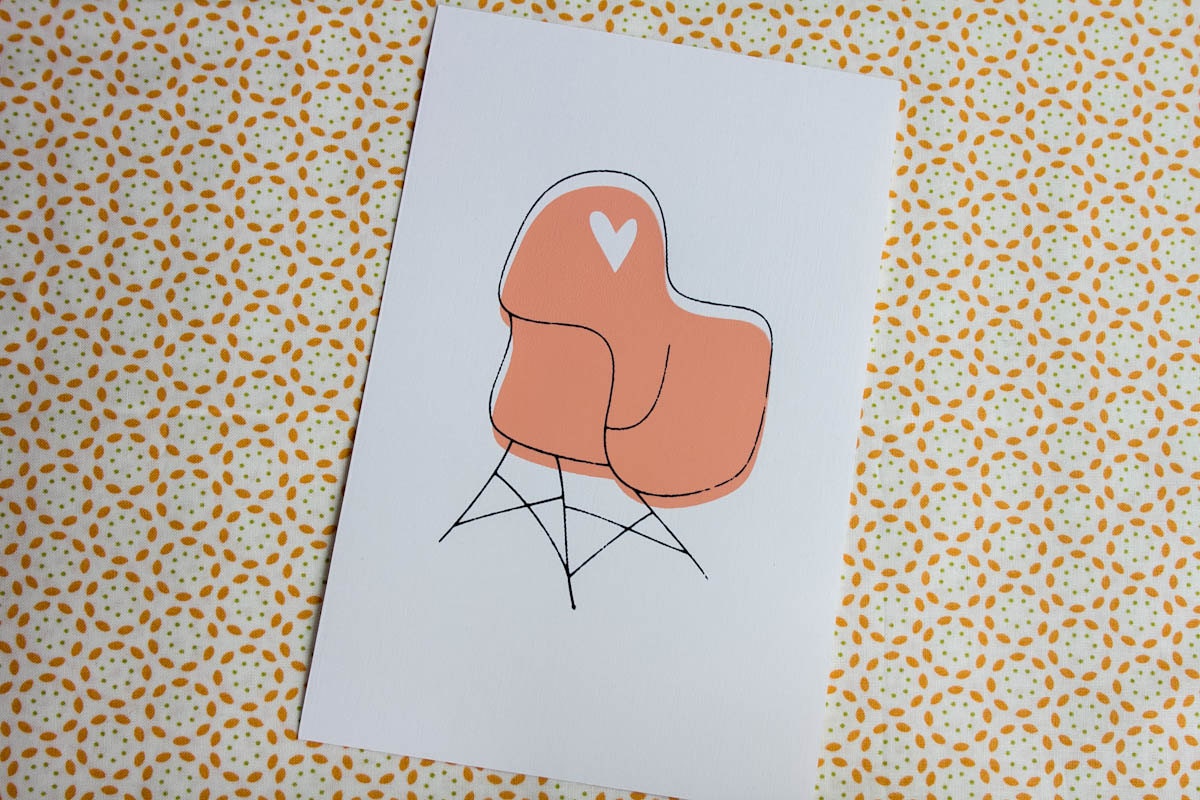 Eames Chair Print Hand Screenprinted