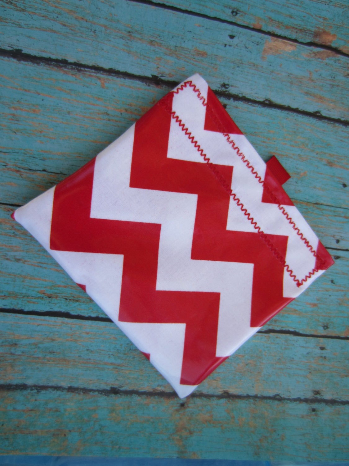 Snack Bag - Red Chevron