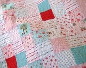 Pink Baby Girl Quilt Embroidered Sugar And Spice
