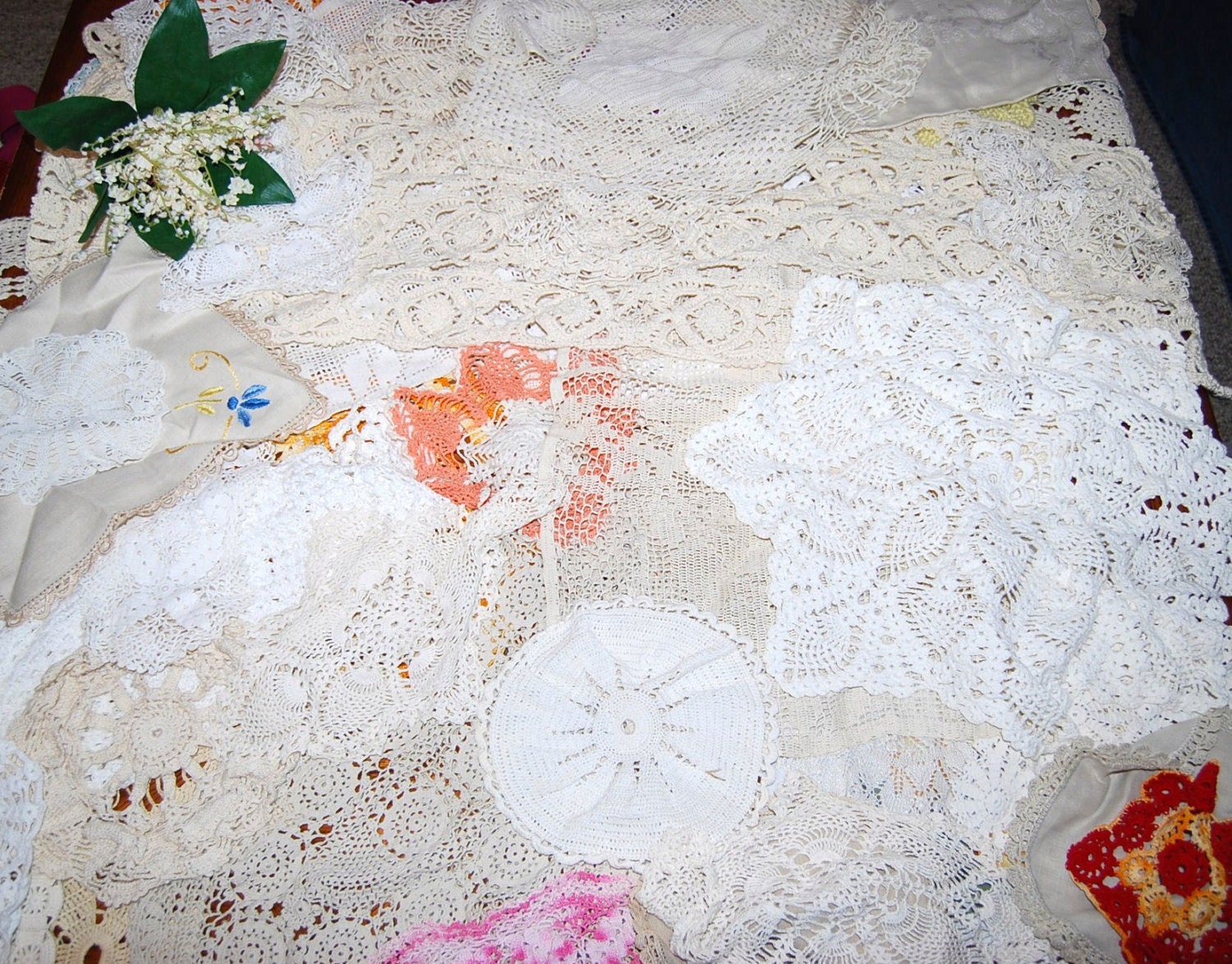 Vintage Doily Lot 48 Pieces Handmade