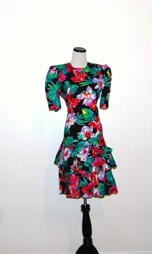 Vintage Dress Midnight Garden