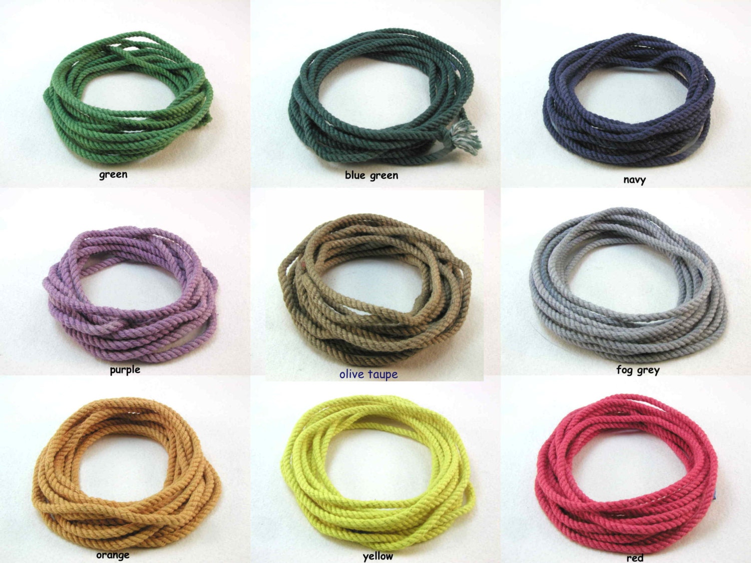 DIY hand dyed color rope bracelet kit 2364