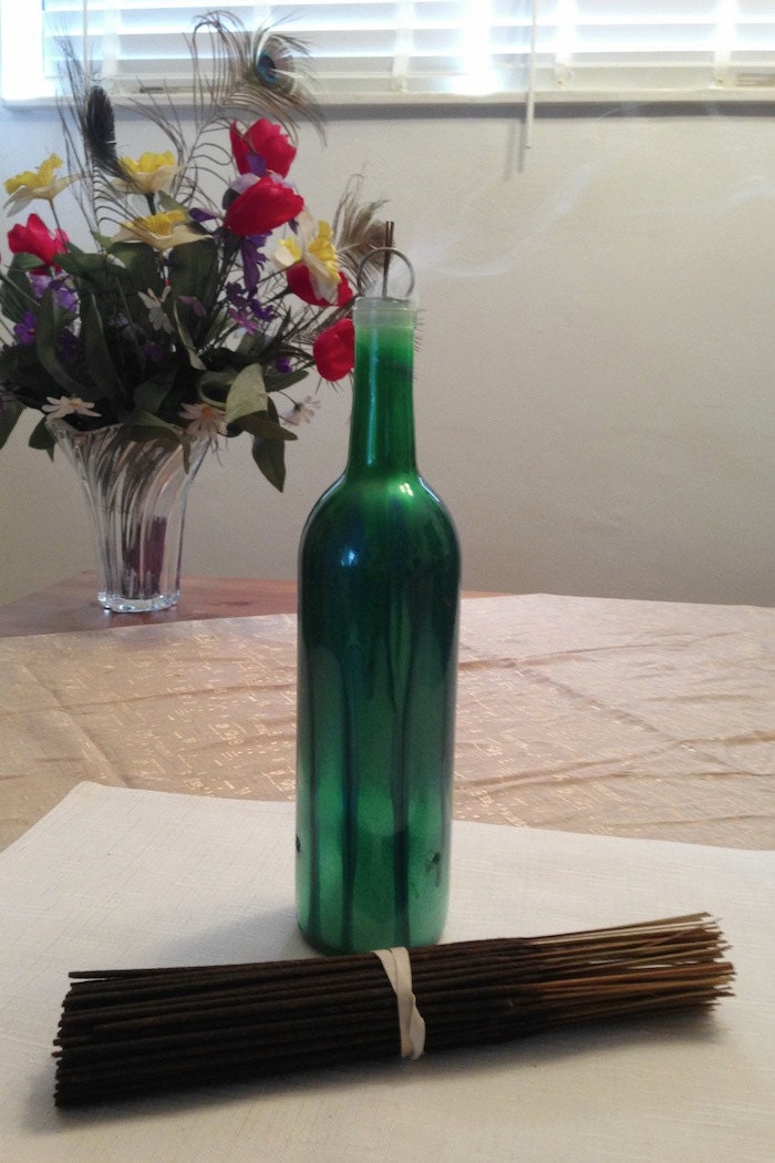 Incense Smoking Bottle and 50 sticks of Handcrafted Incense