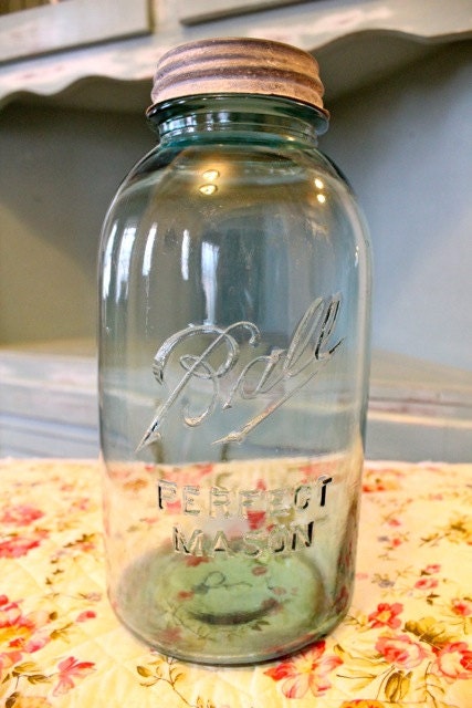 2 Quart Blue Ball Jar with Lid
