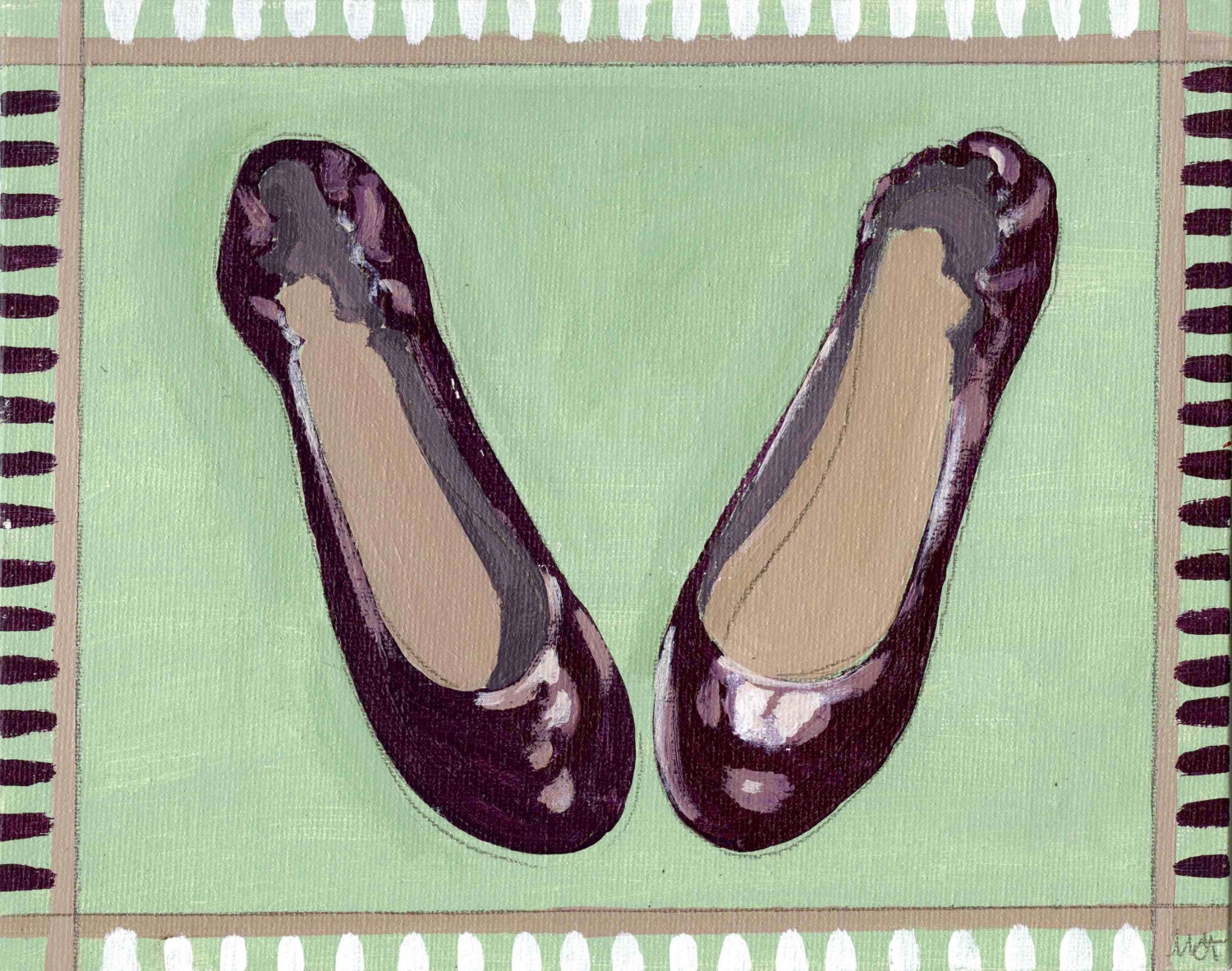 Purple Flats PRINT of an Original Acrylic Painting