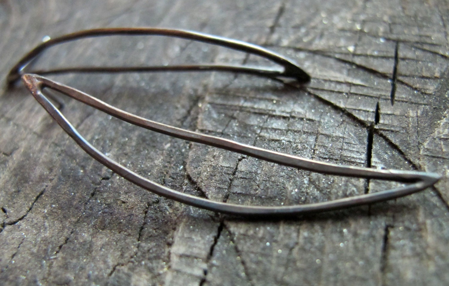 Wire Form Scythe Earrings