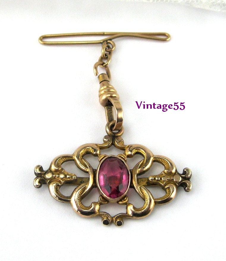Victorian Watch Fob  Ladies Bar  Sash