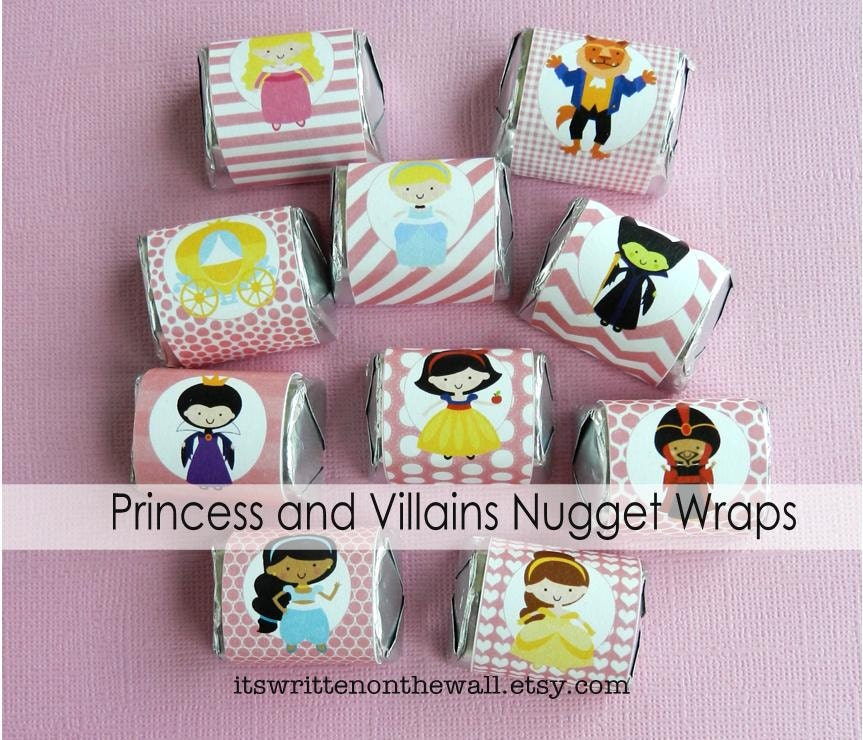 Nugget Wraps for Princess and Villains Birthday Party-5 Princesses & 5 Villains