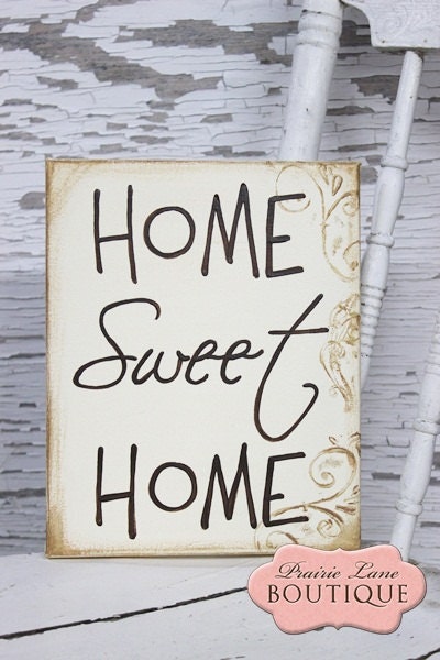 Home Sweet Home distressed 8x10 canvas WA20