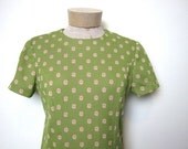 vintage 60s mod floral short sleeved dress