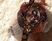 Unique Fabric Brooch - Mechanic of my heart