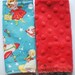 Car Seat Strap Covers - Retro Rocket - Red Minky Dot - Reversible - READY TO SHIP