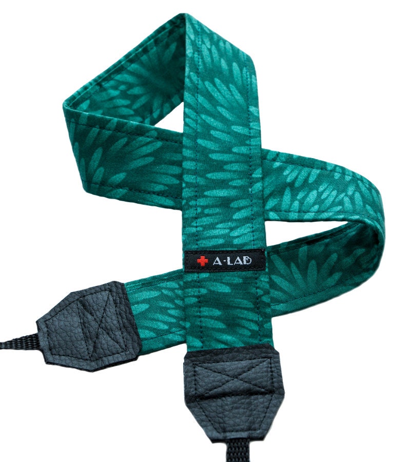 CUSTOM CAMERA STRAP - "emerald forest"