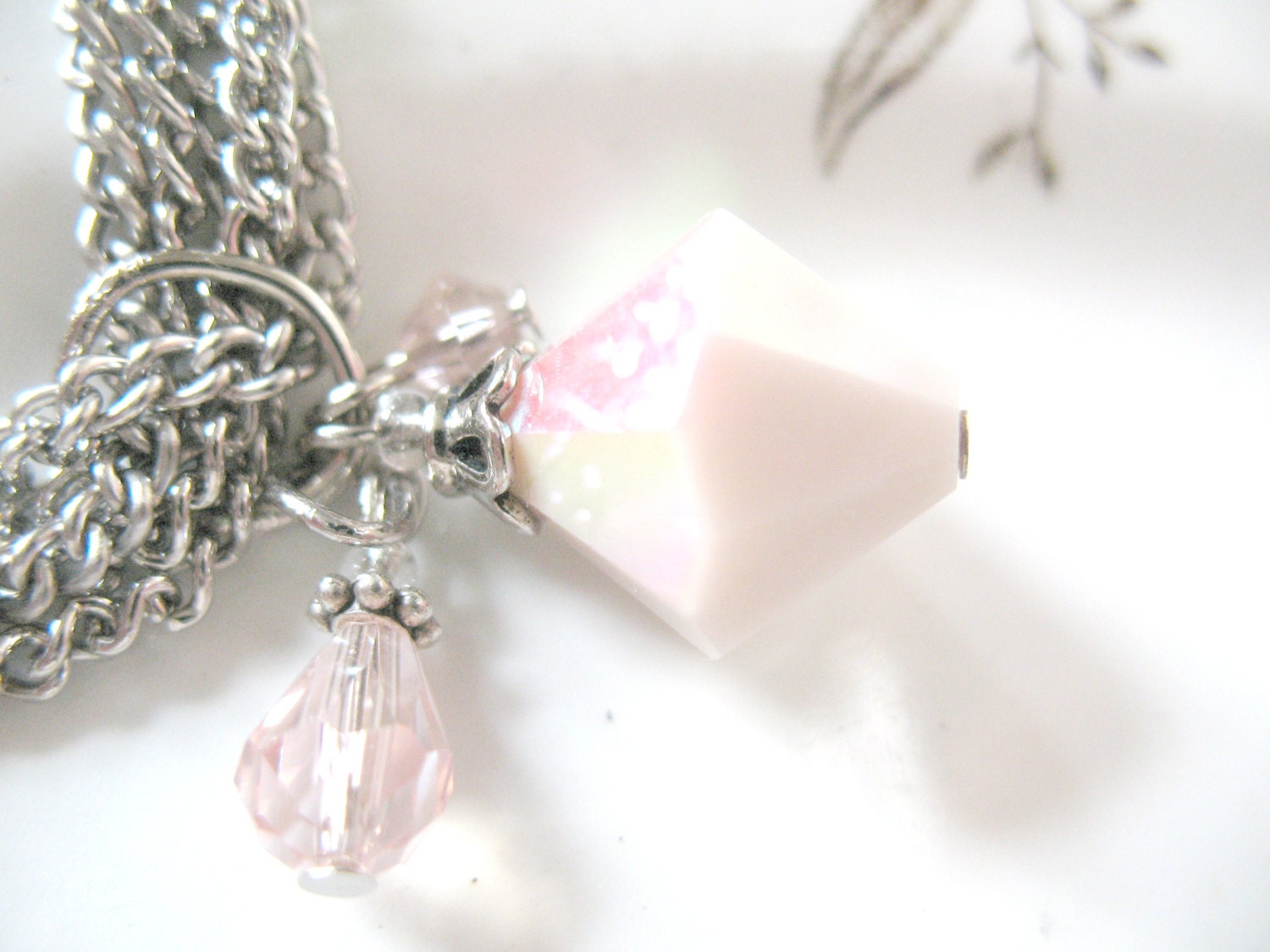 Clearance Vintage Glass Charm Bracelet