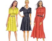 Shirtdress Sewing Pattern - Butterick 5846 - B5846 - Uncut, Factory Folds - Shirt Dress Pattern