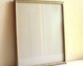 Vintage Gold Brass Patina Filigree Picture Frame with Glass 8x10