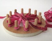 flower loom kit, makes 3 ribbon ffflowers, craft kit, daisy loom