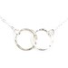 Mother daughter jewelry - mother daughter necklace - mom necklace - silver necklace - two circles necklace - mother child - mom gift