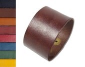 Leather Bracelet Cuff Blanks (6, quantity discount) Firm High-Quality Leather in 1.5, & 2" widths