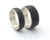 Forged Stainless Steel Wedding Ring Set