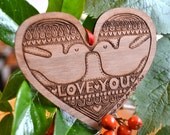 Lovebirds heart decoration