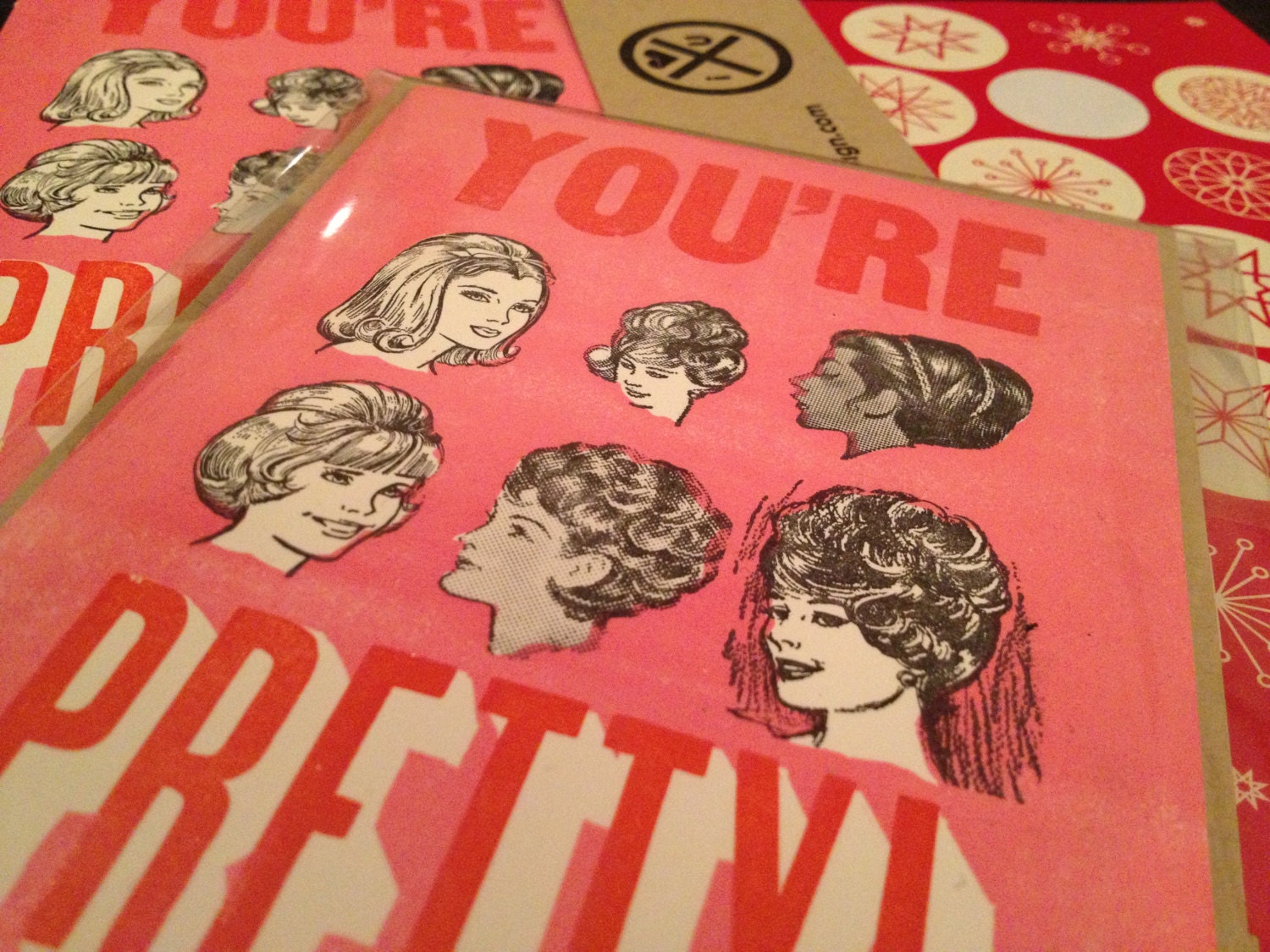 Pack of 5 "You're Pretty" Valentine's Day cards