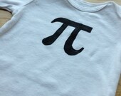 Hand-painted pi baby onesie, 12 month size, READY TO SHIP, free shipping