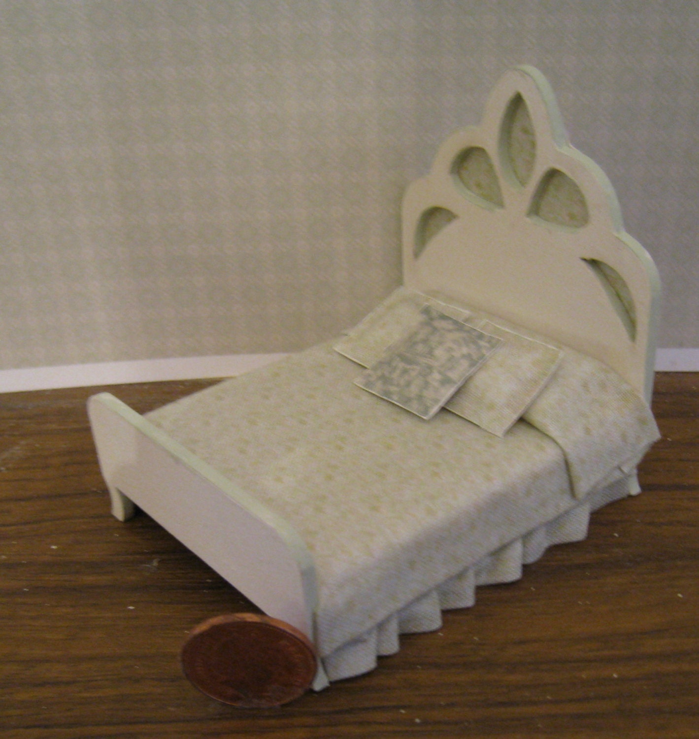 sale shabby chic double bed half scale by insomesmallwayminis sale shabby chic double bed half scale by insomesmallwayminis