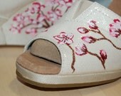 Custom Bridal Toms - Glitter Wedges, shoes included, your choice of color, designs