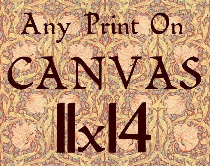 Any Print on Premium Art CANVAS 11" x 14" - Our Most Popular Size