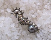 vintage barrette beautiful  seahorse