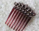 Vintage tortise shell comb with rhinestones