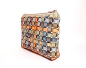 Small Zipper Pouch Small Wallet Cosmetic Pouch  Liberty of London Basketweave