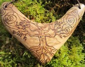 Necklace... Weaver of Dreams Come True   Wooden Burned Neck Art