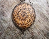 Mandala - Wooden Necklace Burned in Reclaimed Vine Maple