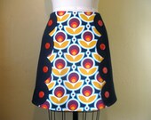 Miss Mod scalloped mini skirt