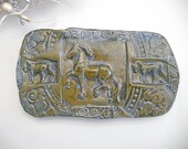 Horse Soap Dish Sponge Holder Ceramic Handmade Pottery