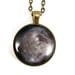 Science Ganymede Moon Necklace Glass Tile Jewelry Antique Brass