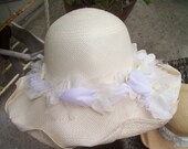 Cream & Milky White Wedding Hat